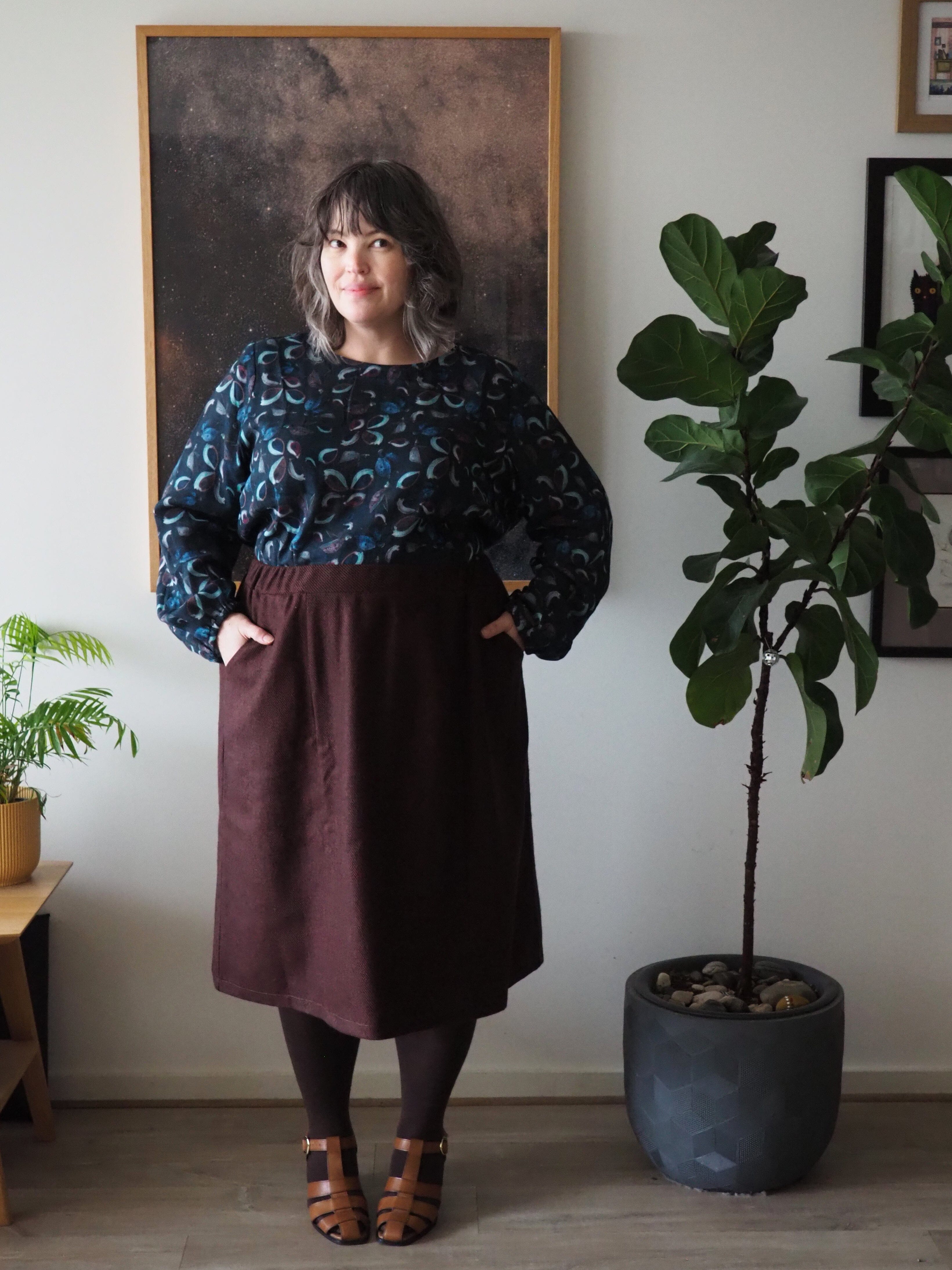 Lady Jane Organic Cotton DM Blouse - Seed Pods top The Spotted Quoll 