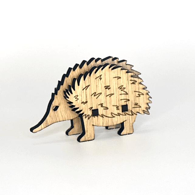 Tasmanian Timber 3D Animals - Parkinson Wood Co puzzle parkinson wood co 3D Echidna 