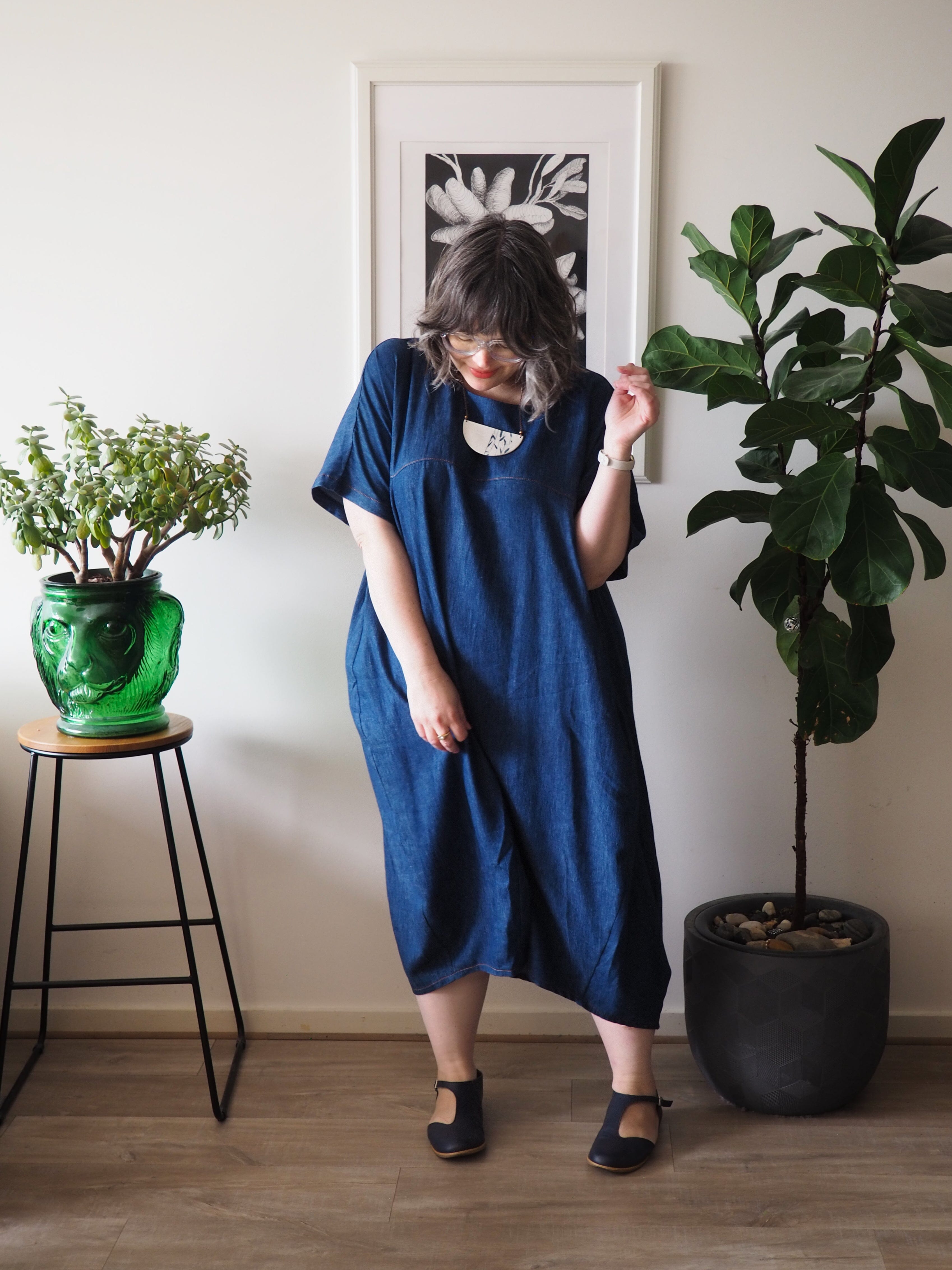 Organic Denim Cocoon Dress - Staple Dress The Spotted Quoll 