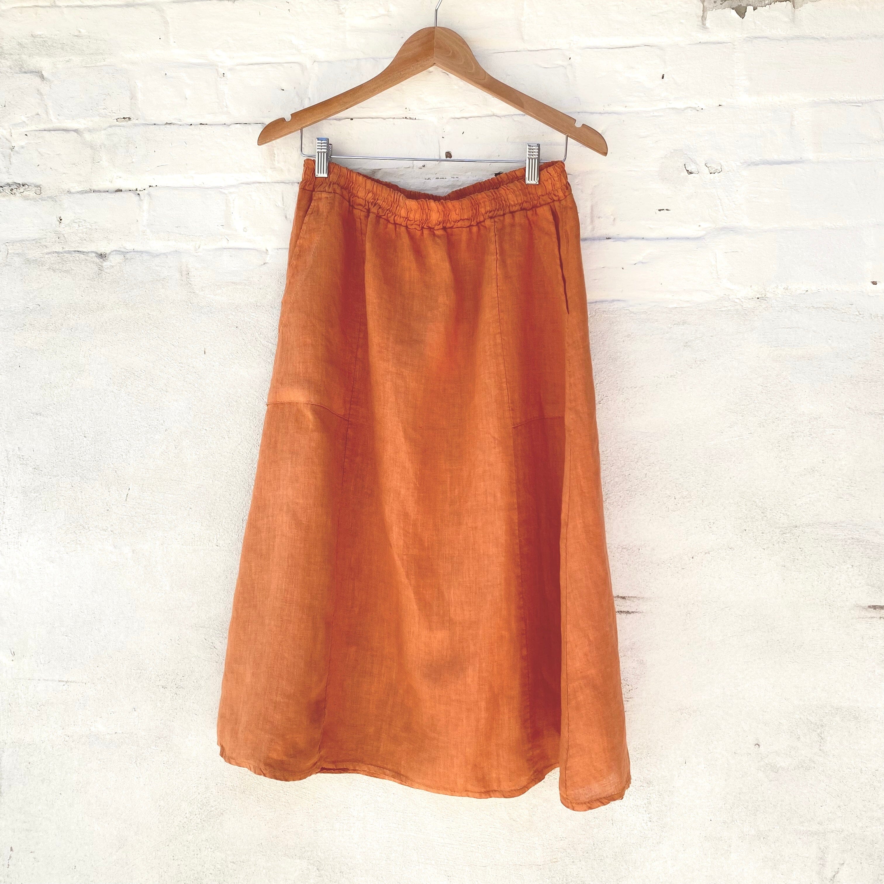 Italian Linen A-Line Skirt Skirt Etika 