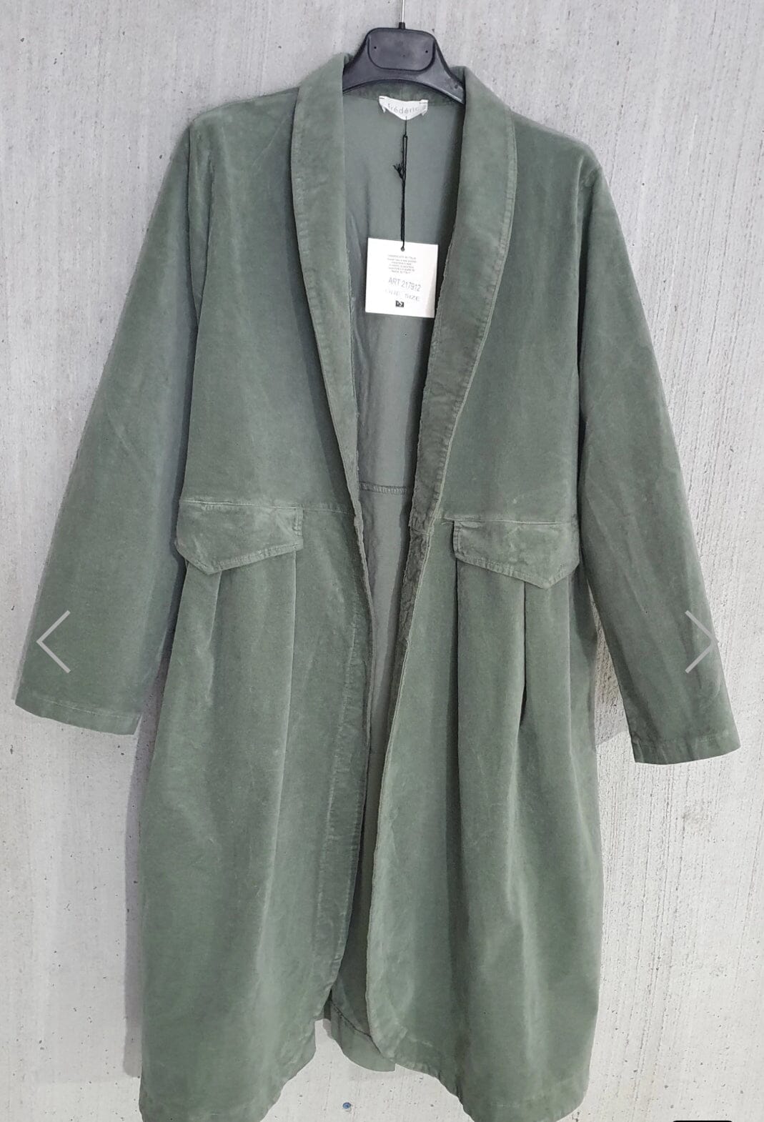 Frederic Velvet Cotton Coat Jacket Etika Khaki 