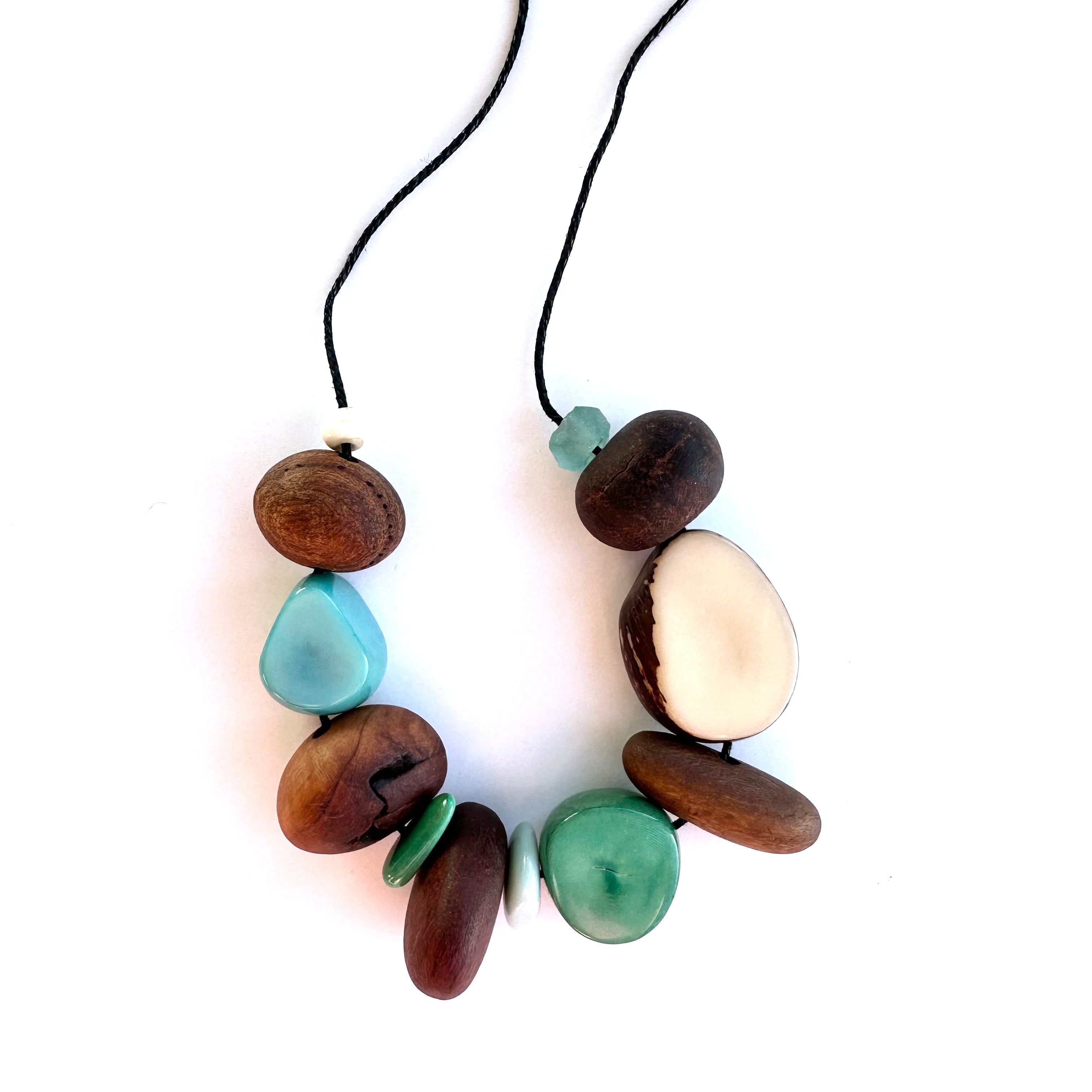 Eco Beads Necklaces - Fruit Loot Eco Beads The Spotted Quoll Sea Mist 