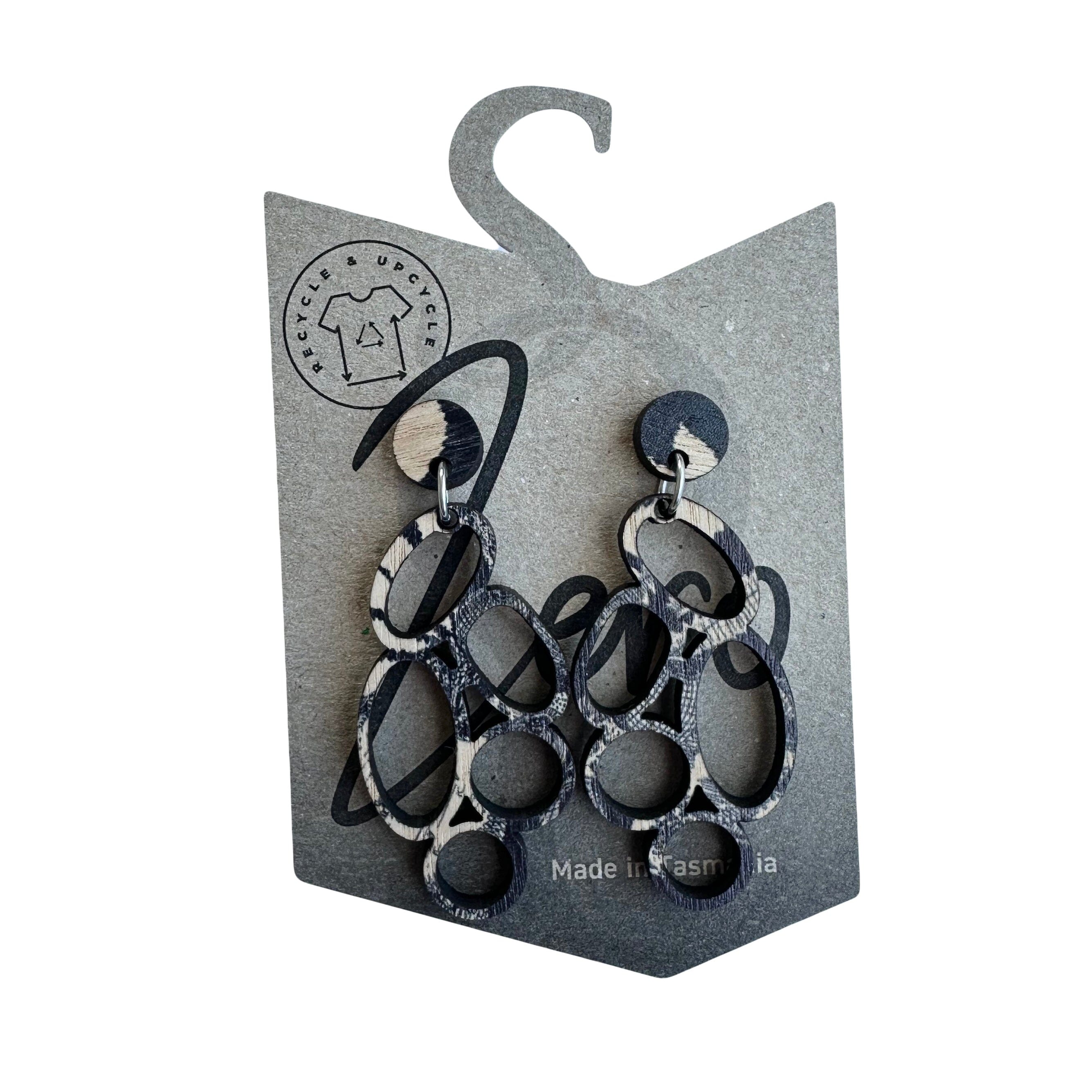 Pod Earrings - Zero Waste Australian Timber Earrings The Spotted Quoll Sawtooth Banksia 