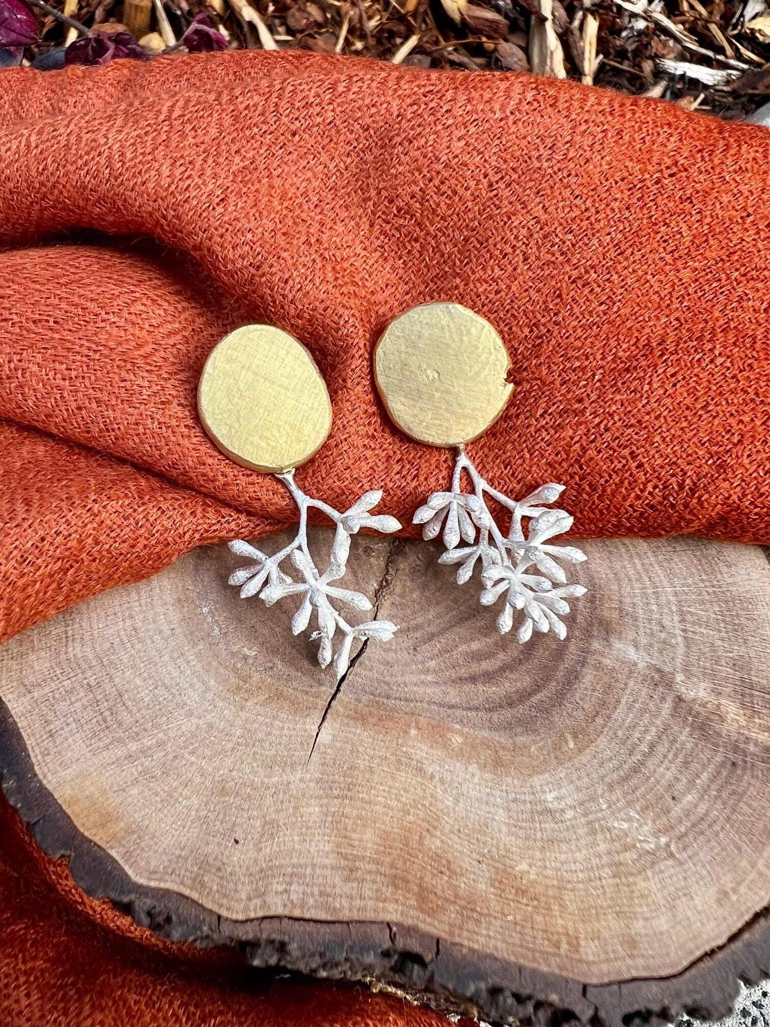 Botanical Threads - Anja Jagsch Earrings Anja Jagsch Gold Stud 4 