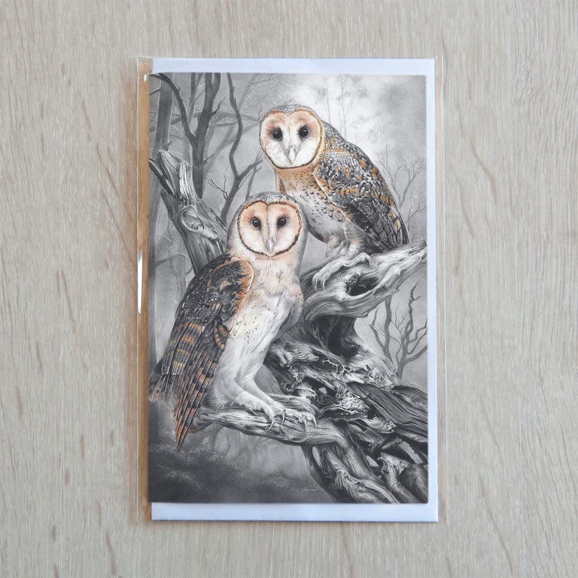 Fiona Francois Greeting Cards greeting cards Fiona Francois Masked Owls 