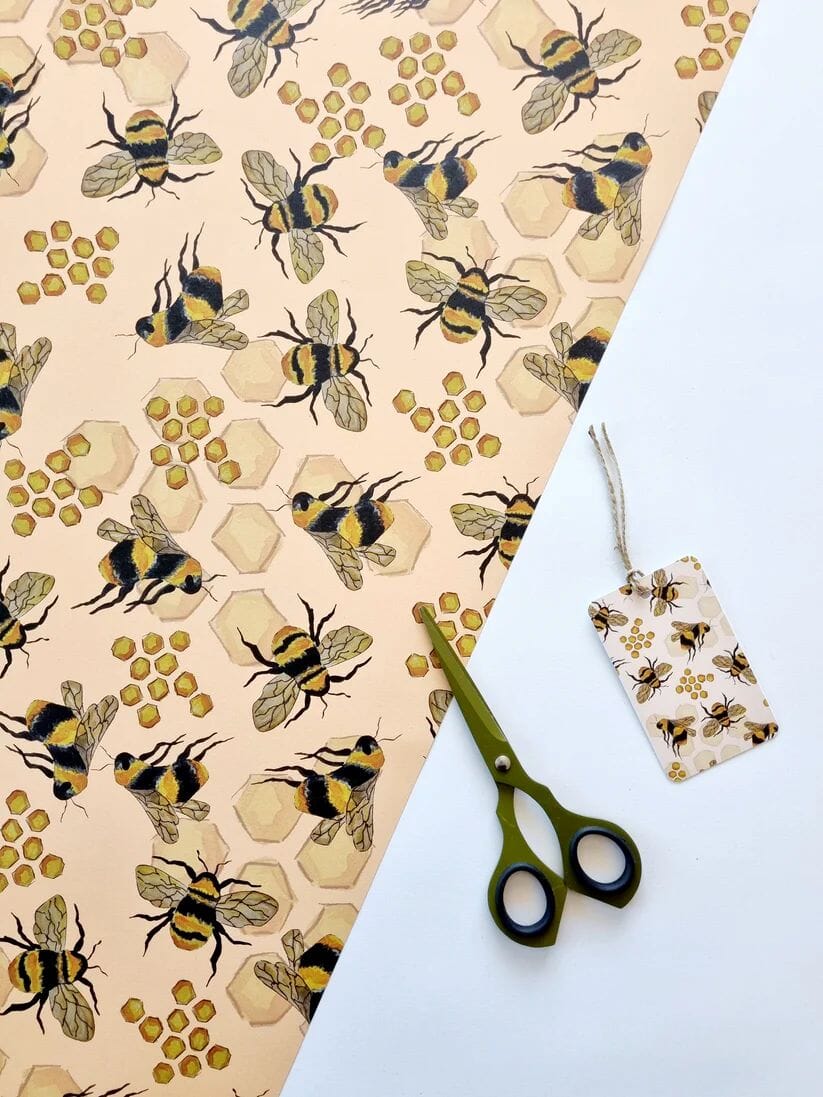 Wrapping Paper- Bosa Art Co Gift Tags & Labels Bosa Art Co Honey Bee 