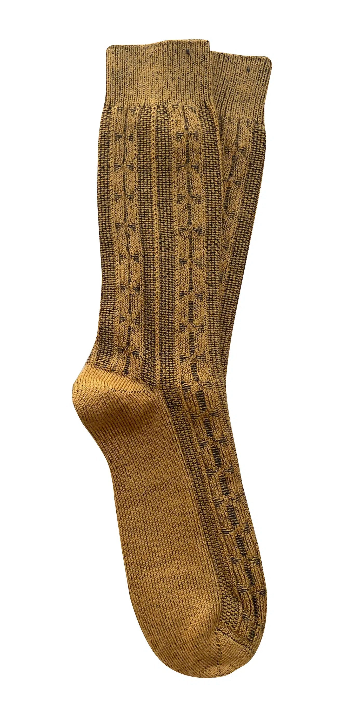 'Chunky Cable' Merino Socks - Tightology socks Tightology Mustard 