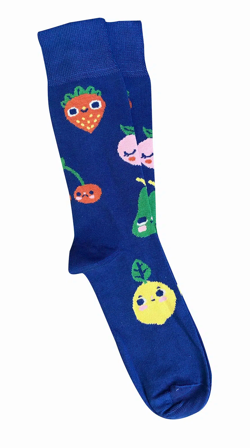 'Fruit' Cotton Socks - Tightology socks Tightology Blue 
