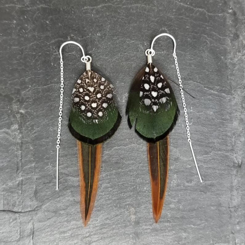 Adorned Feather Earrings - Emily Eliza Earrings Emily Eliza Arlotte 