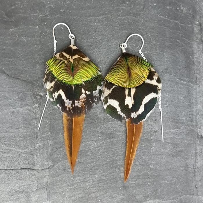 Adorned Feather Earrings - Emily Eliza Earrings Emily Eliza Arlotte 