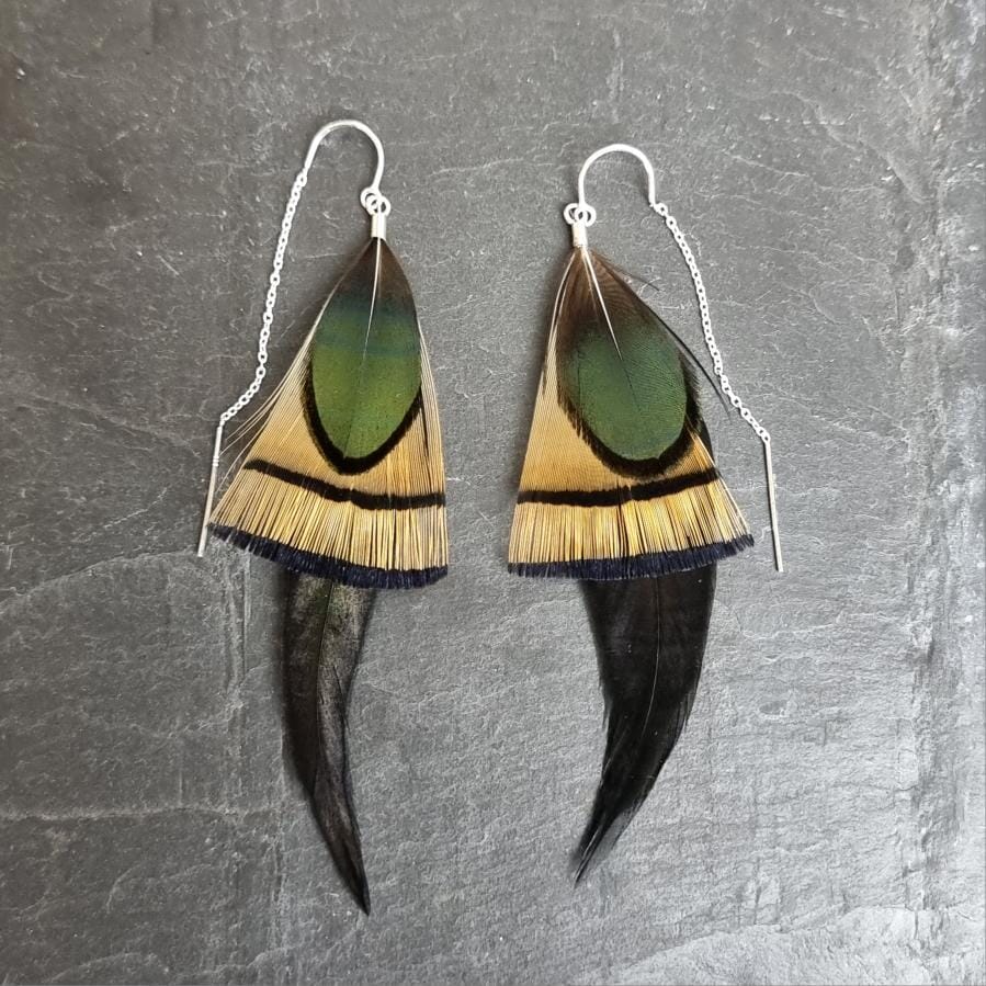 Adorned Feather Earrings - Emily Eliza Earrings Emily Eliza Arlotte 