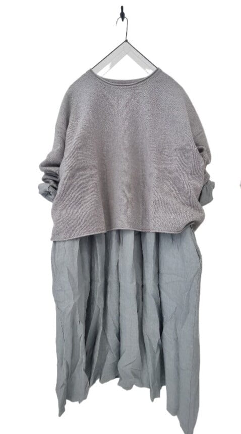 Montaigne 100% New Zealand Wool Jumper sweater Etika Silver Grey 