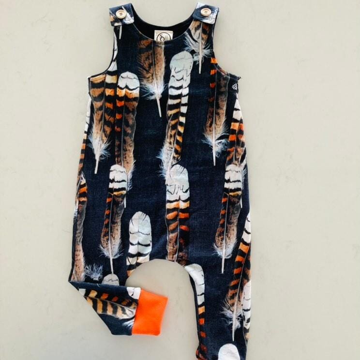 Baby Bodysuits - Worm Wear Tasmania Bodysuits Worm Wear Tasmania 2 Romper Kookaburra Feather