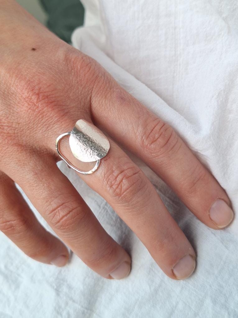 Boulder Silver Jewellery - Hulley Jewellery Jewellery Hulley Jewellery Boulder Ring (N 1/2) 