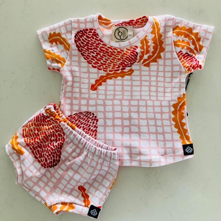 Baby Bodysuits - Worm Wear Tasmania Bodysuits Worm Wear Tasmania 000 Top & Bottom Gingham Banksia