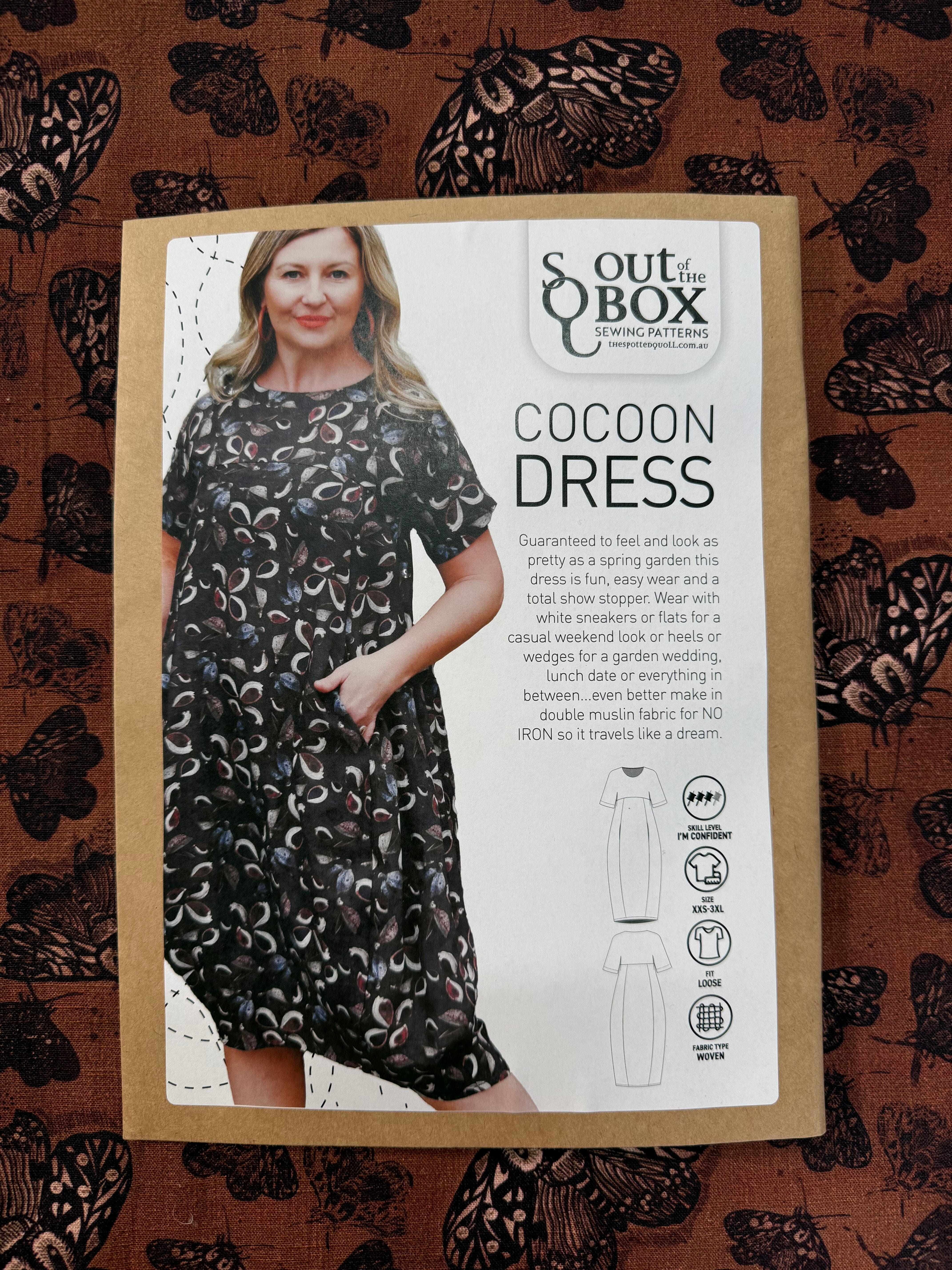 SQ Sewing Pattern - Cocoon Dress dress pattern The Spotted Quoll 