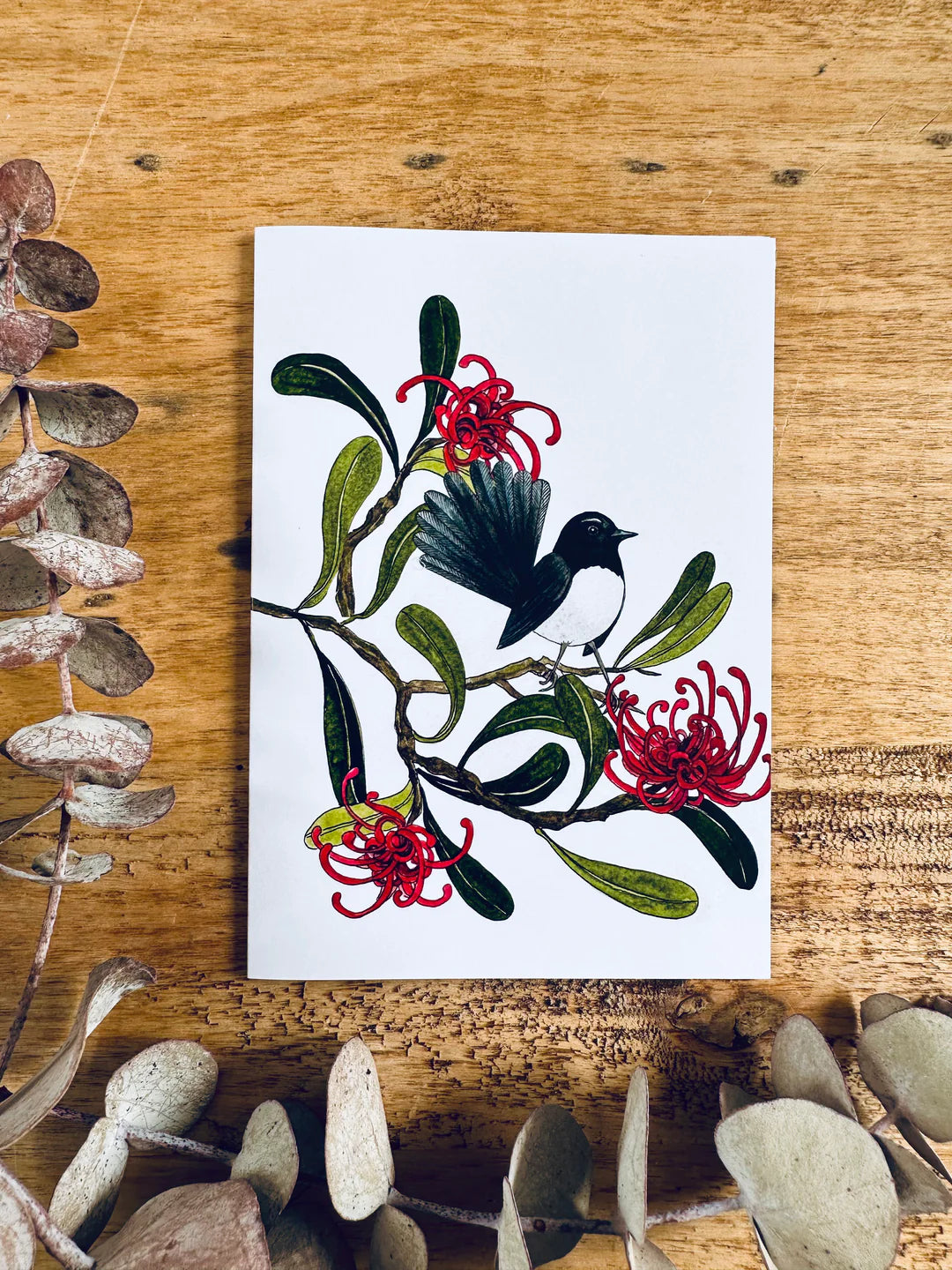 Greeting Cards PIGMENT by Monica Reeve greeting cards Monica Reeve Willy Wagtail & Waratah 