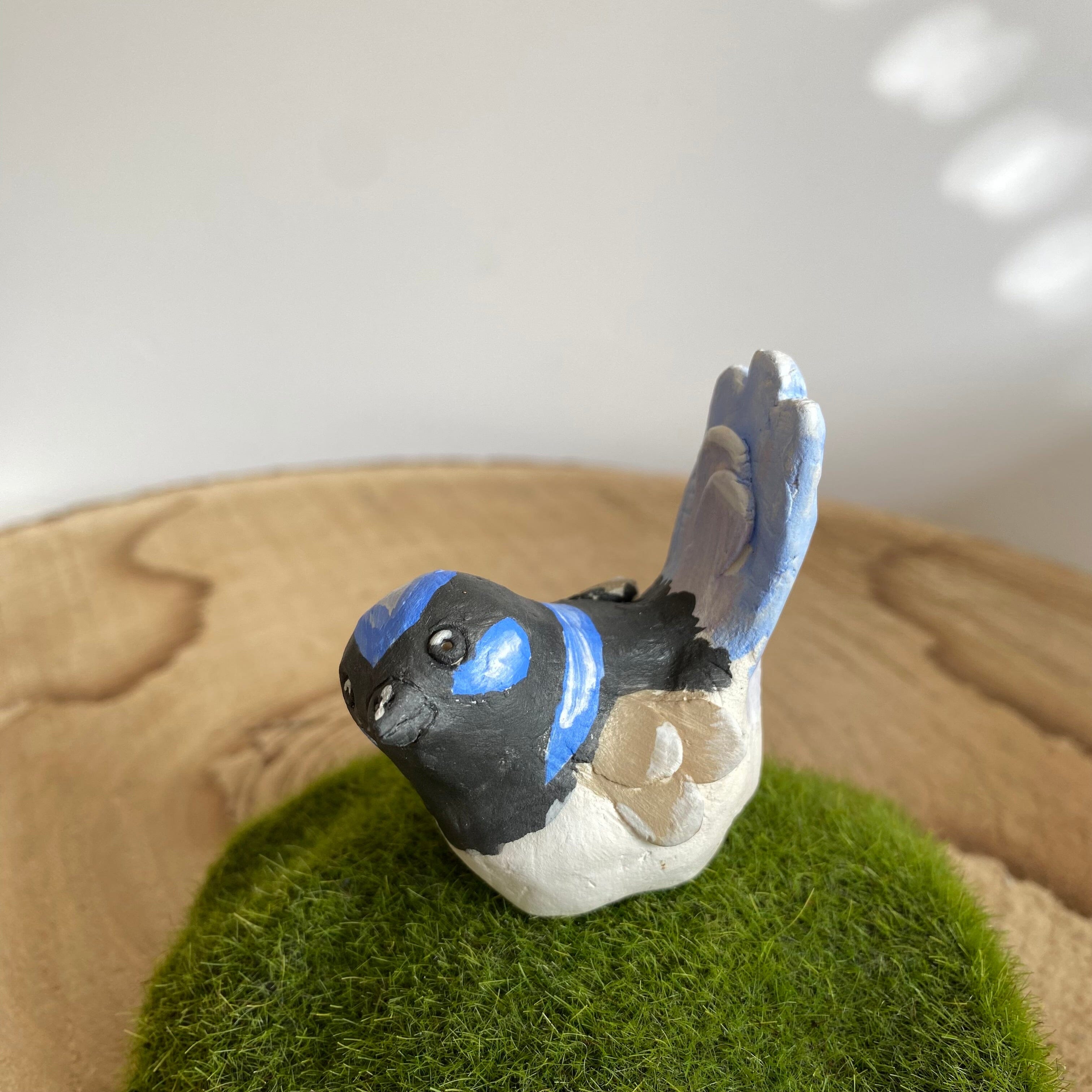 Ceramic Birds by Ilana Bea Designs Ceramic Sculpture Ilana Bea Designs Fairy Wren Male 