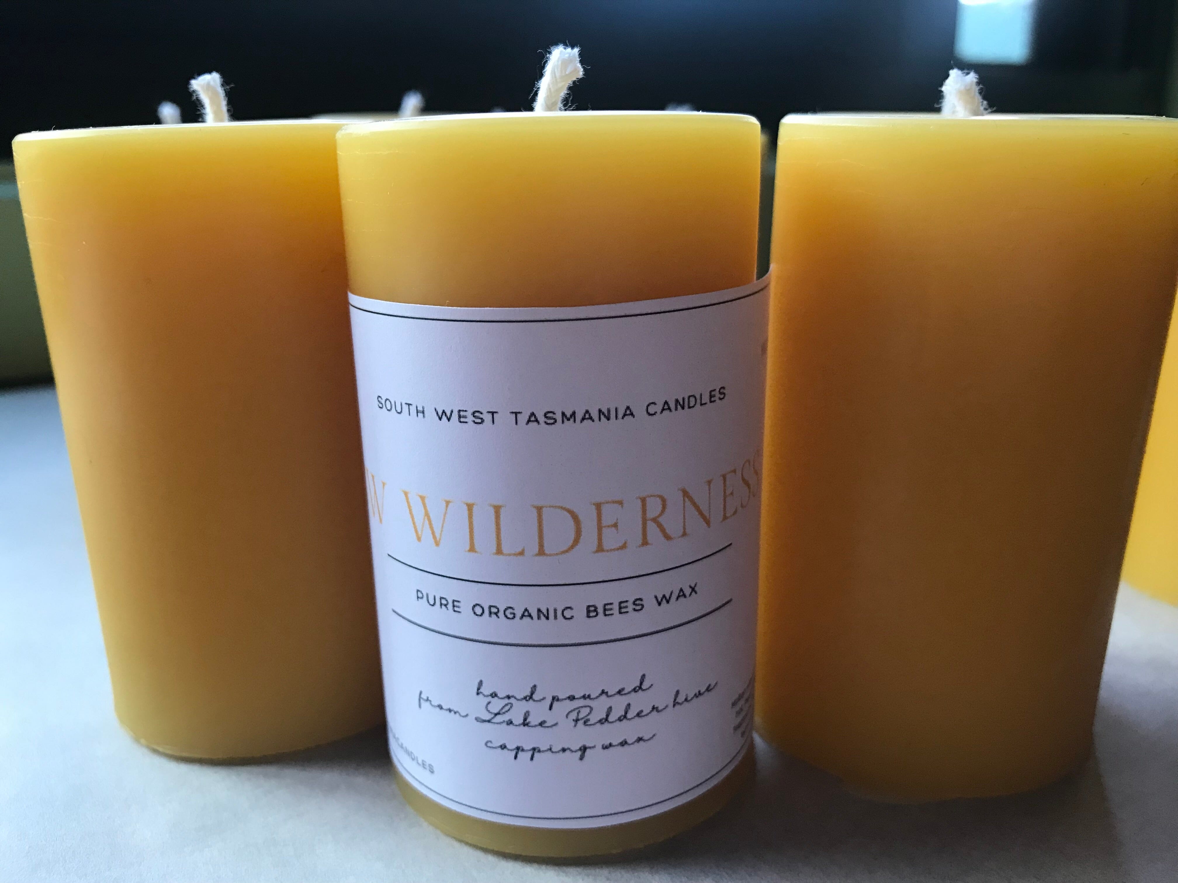 Wilderness Beeswax Candles - Tasmanian Candles The Spotted Quoll 
