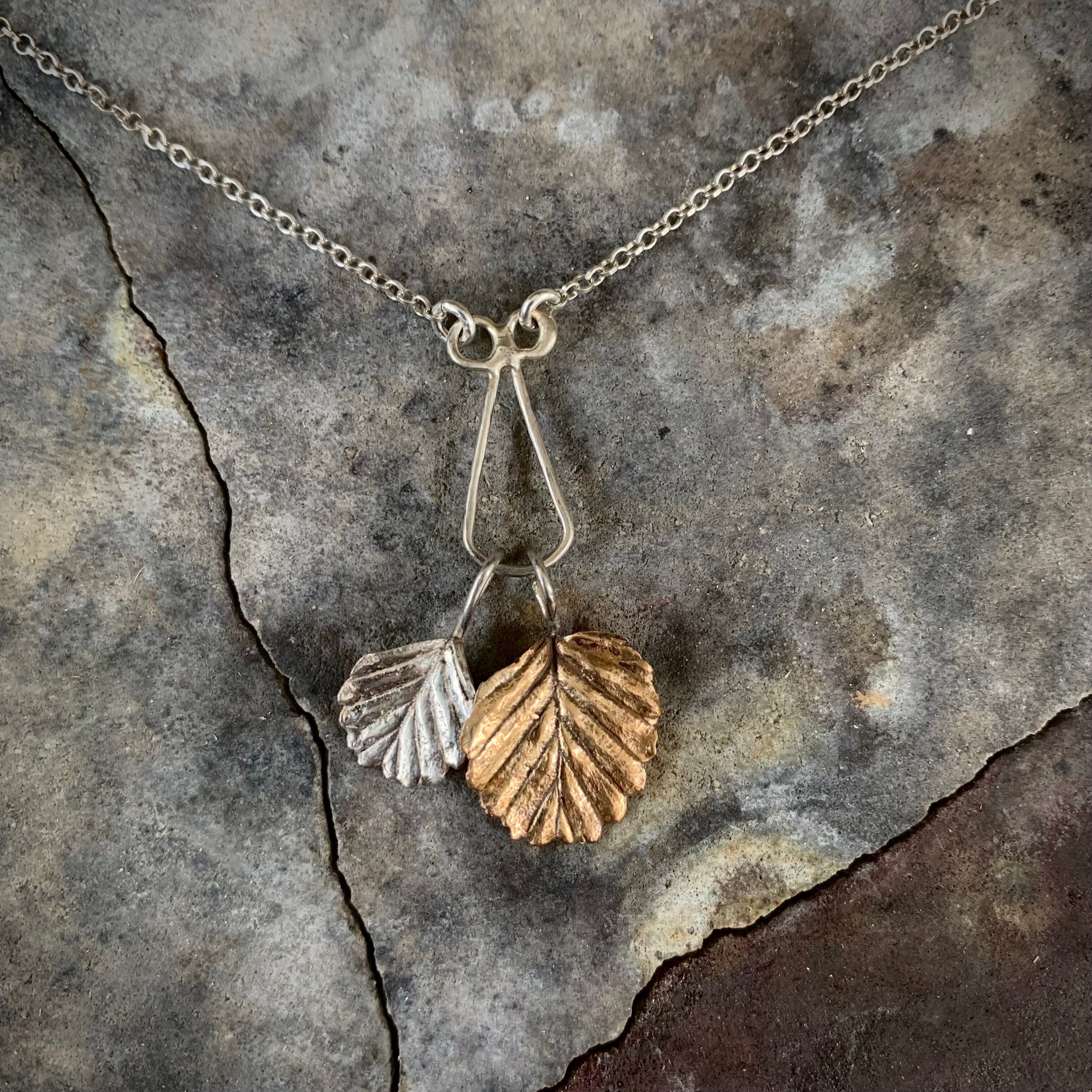 Fagus Pendants - Janny McKinnon Jewellery Janny Doble Fagus Silver & Bronze 