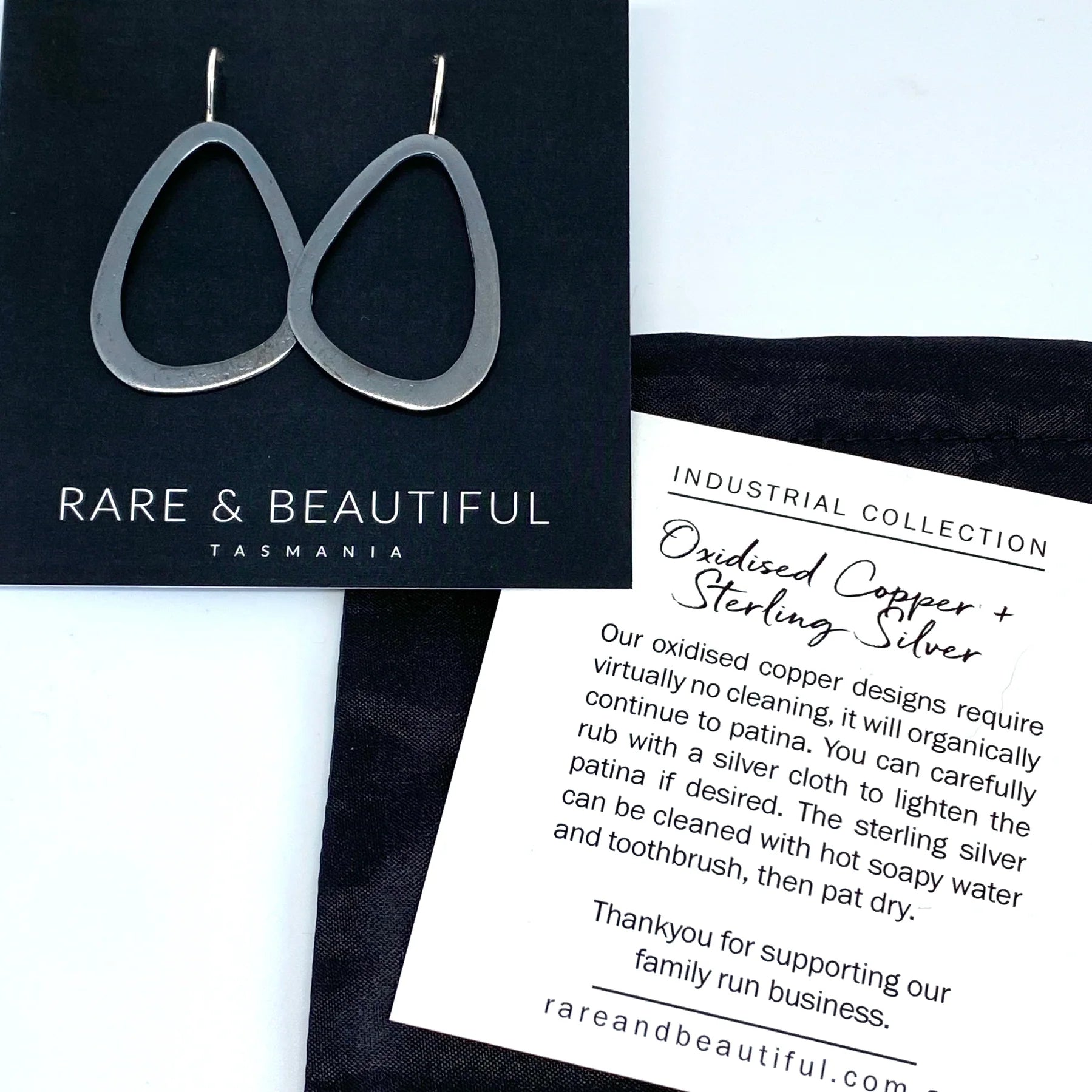 Simple Loop Earring Silver - Rare & Beautiful (Copy) Earrings The rare and Beautiful Oxidised Copper Silver 
