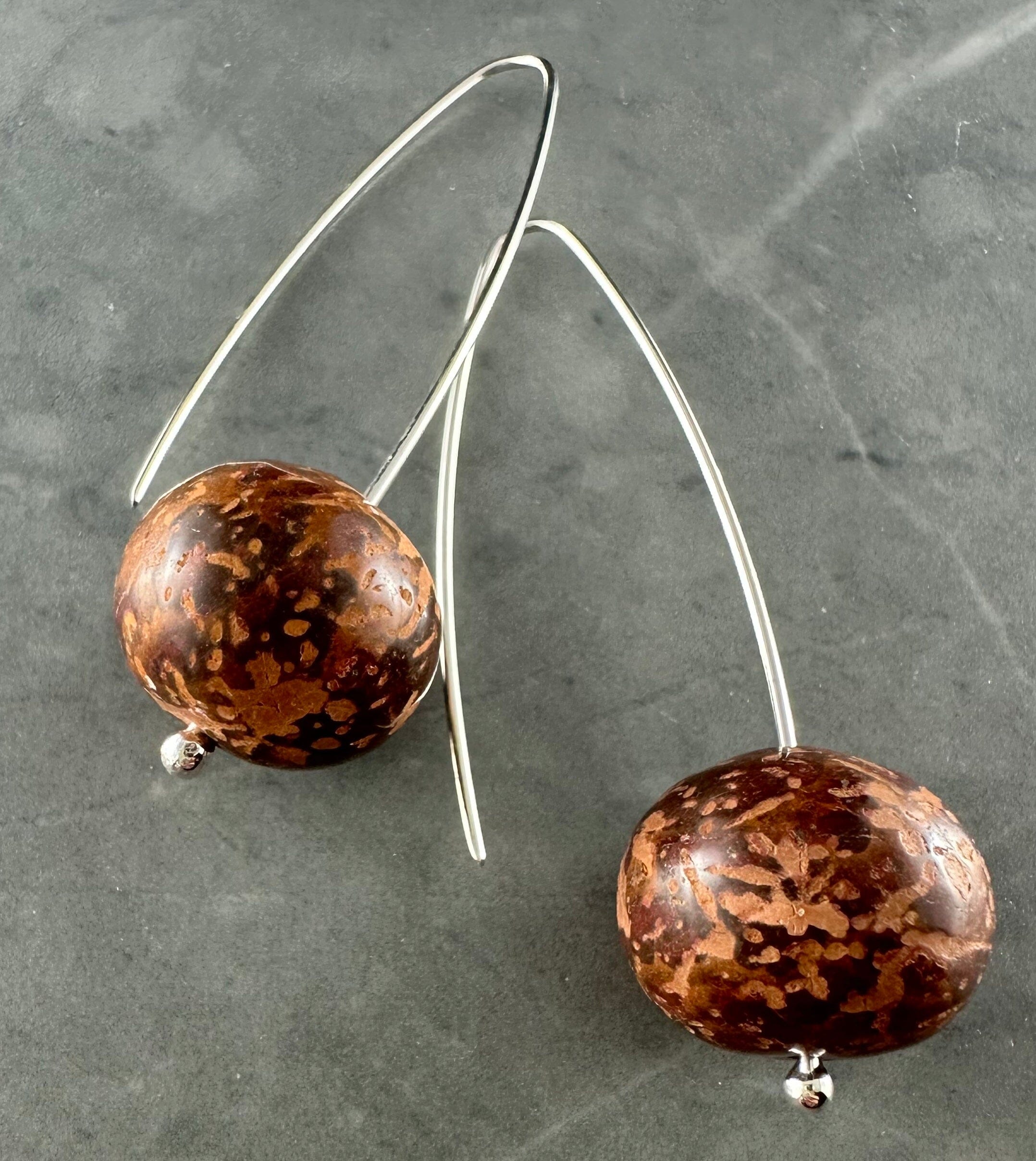 Semi Precious Beaded Dangles - Jillian Jak Earrings Jillian Jak Jasper Drop 