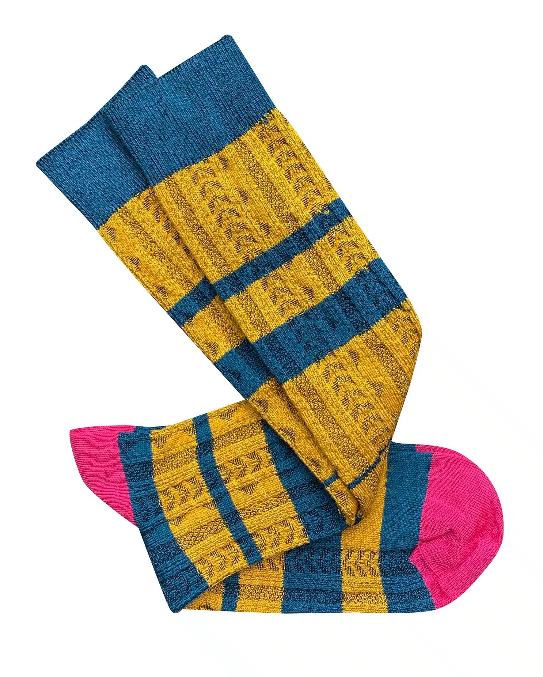 ‘Long Ensemble’ Cotton Socks - Tightology socks Tightology Mustard 