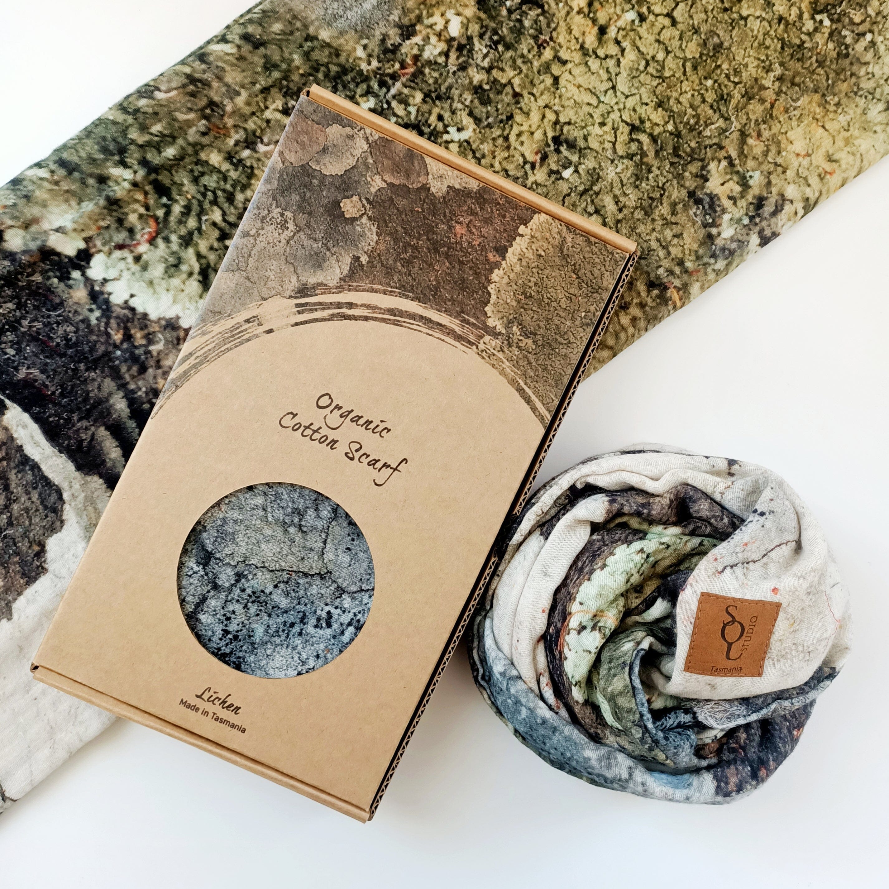 Lichen Organic Cotton Scarf scarf The Spotted Quoll 