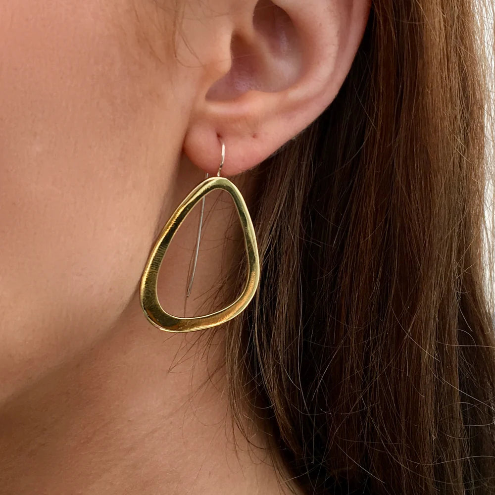 Simple Loop Earring Silver - Rare & Beautiful (Copy) Earrings The rare and Beautiful Brass & Silver 