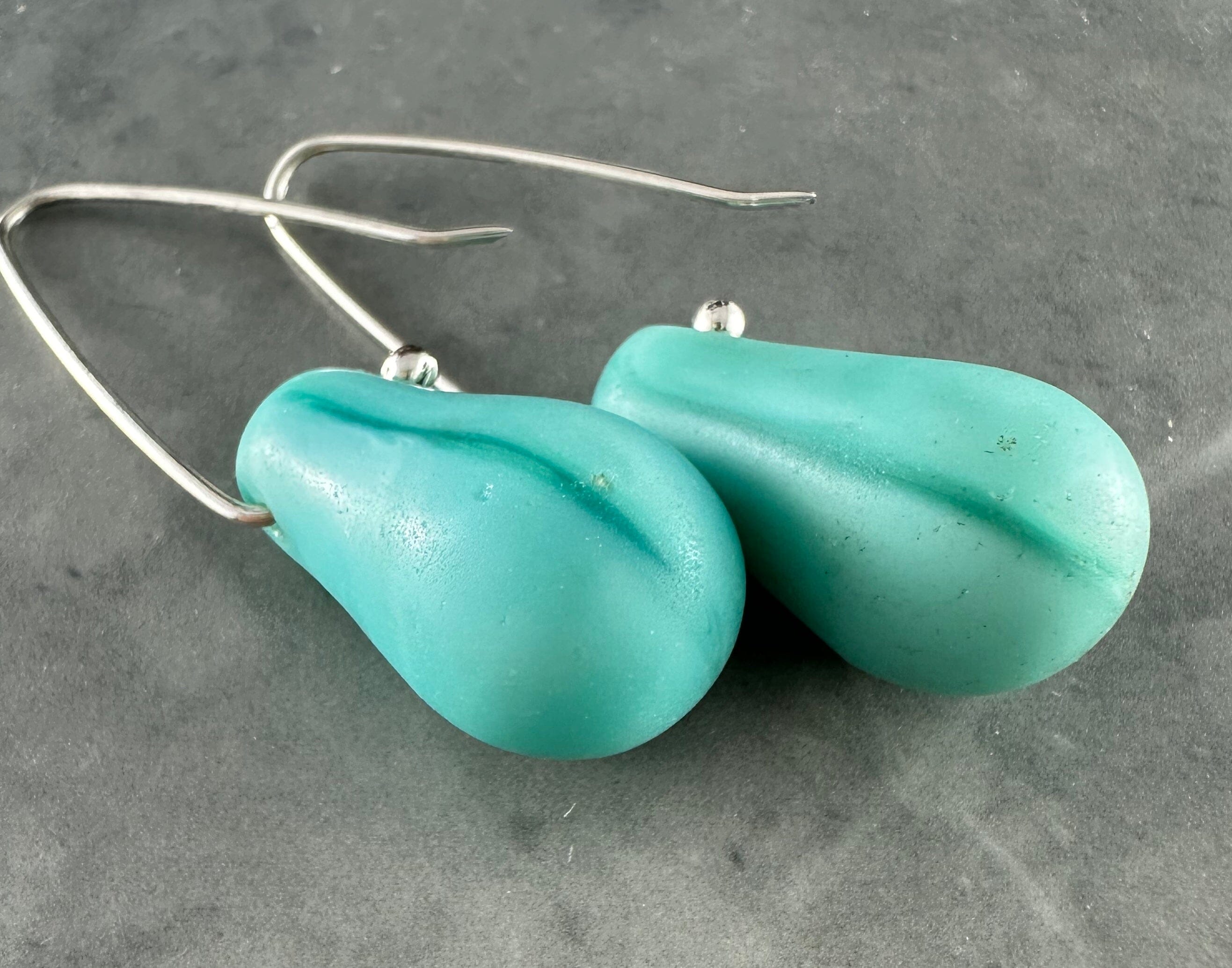 Semi Precious Beaded Dangles - Jillian Jak Earrings Jillian Jak Blue Drop 
