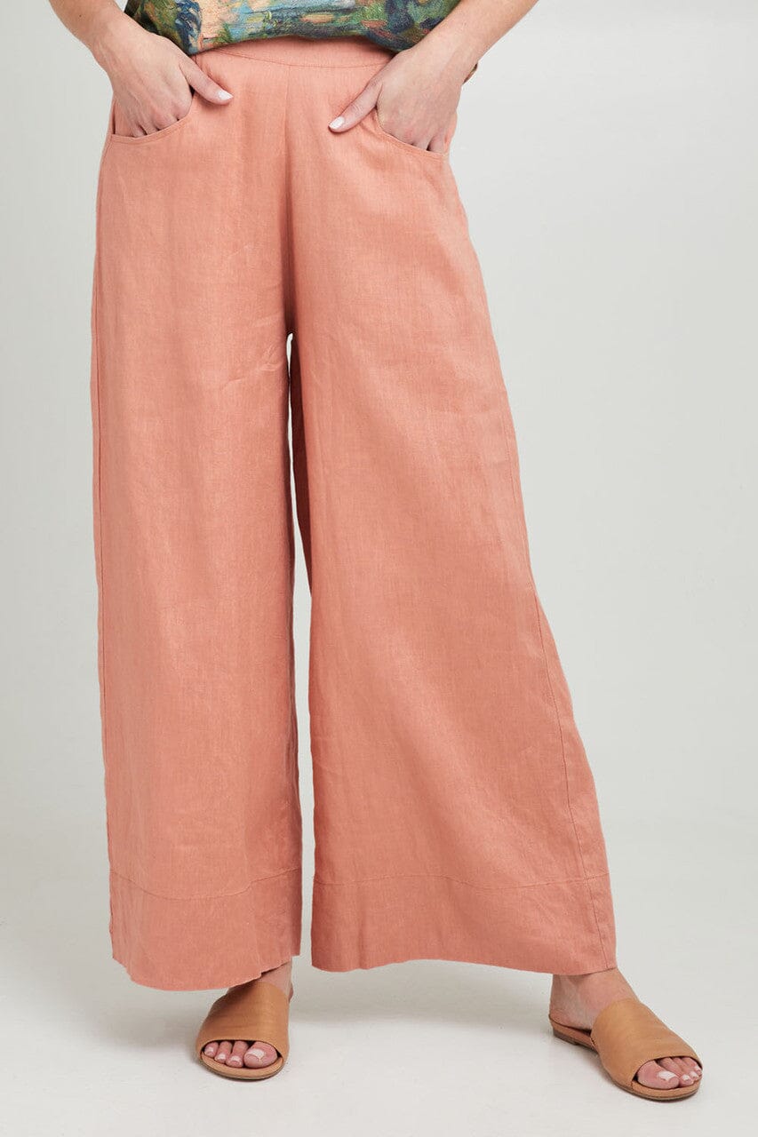 Ollie Linen Pants in Clay - Lazybones Australia Pants lazy bones 