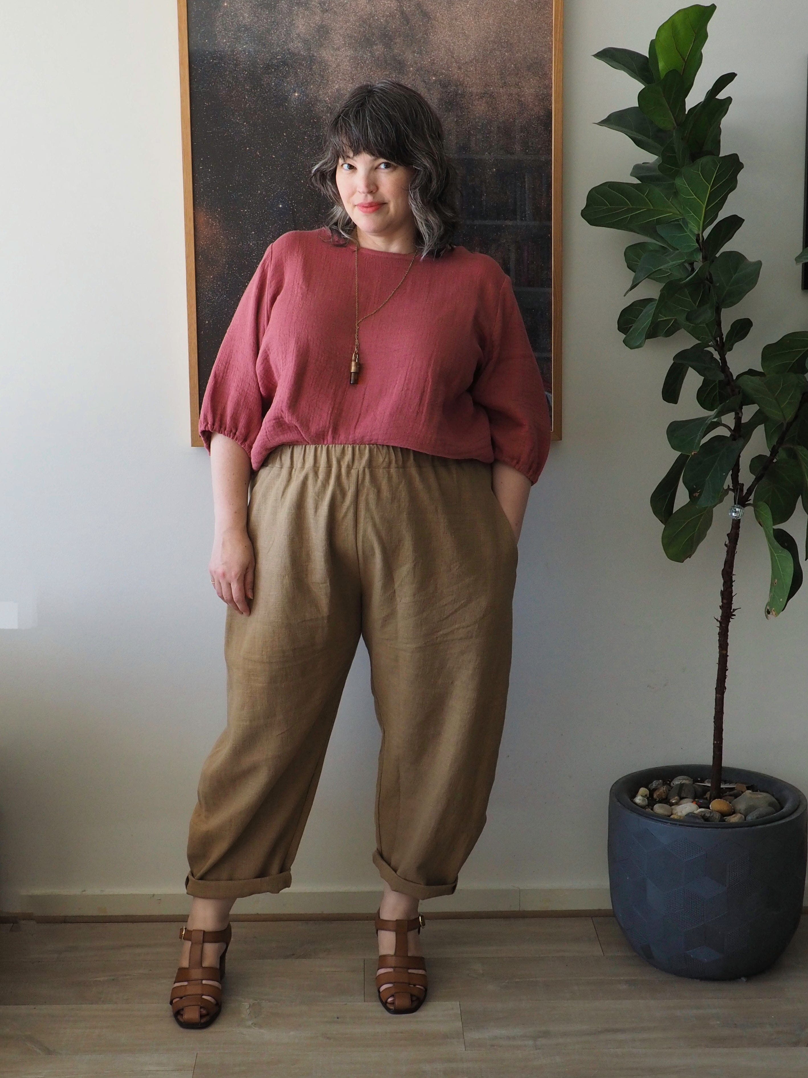 Boss Pant Linen - Camel Pants The Spotted Quoll 