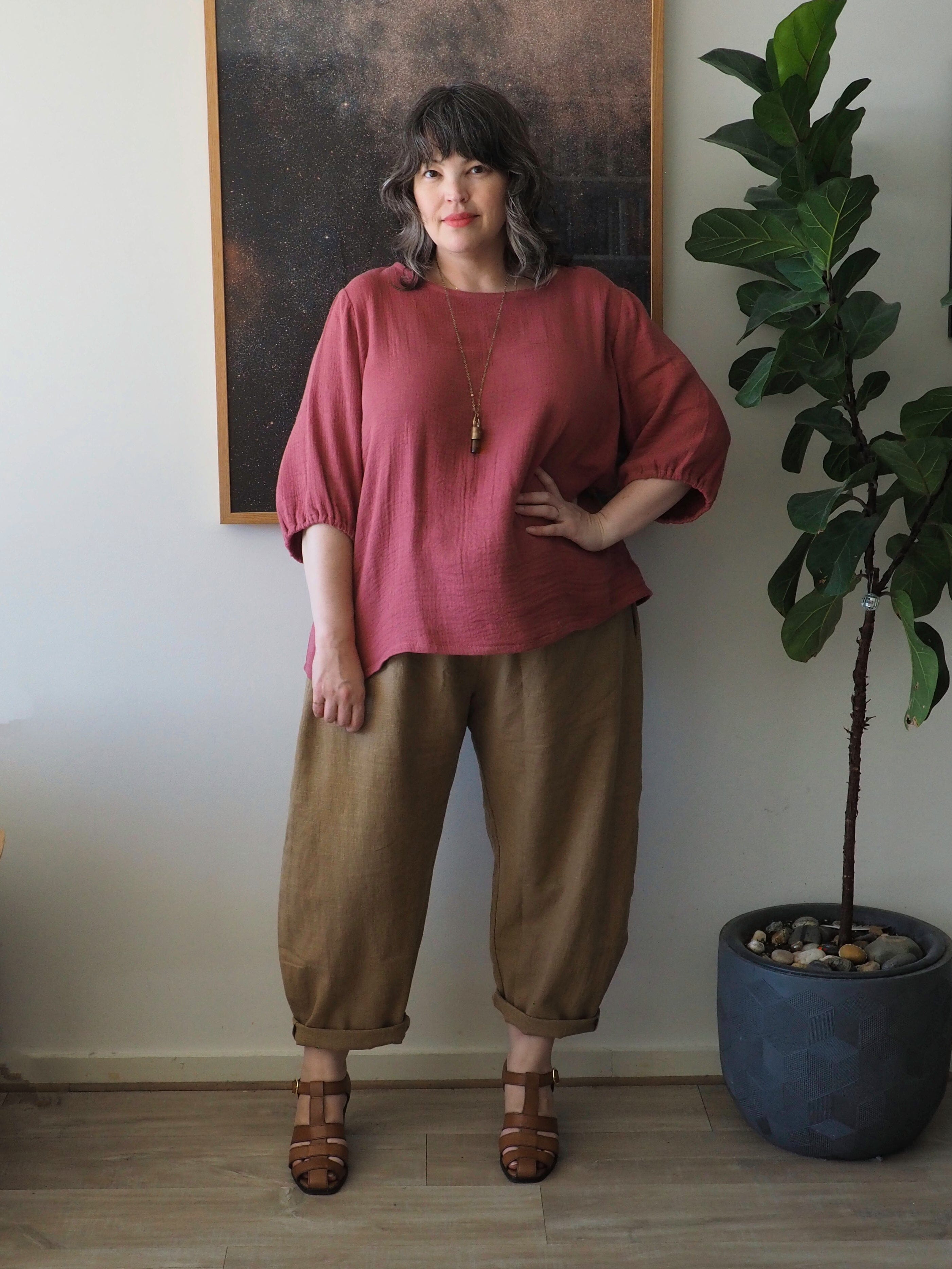 Boss Pant Linen - Camel Pants The Spotted Quoll 