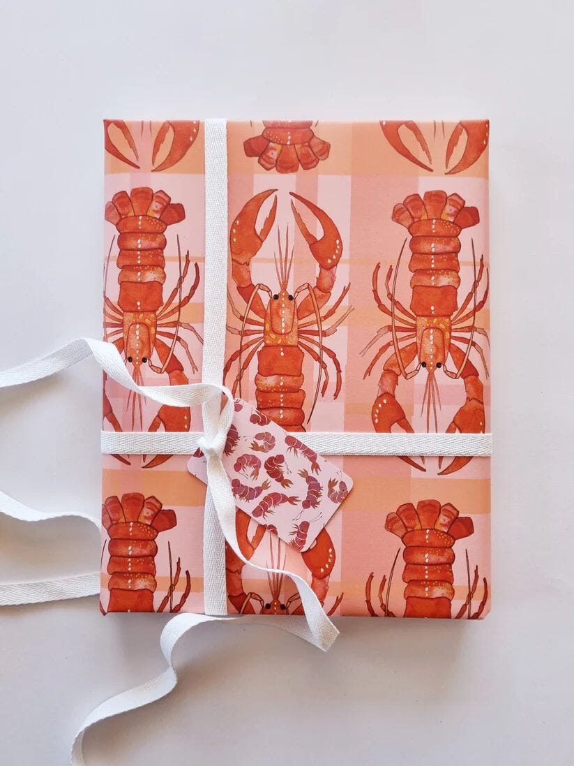 Wrapping Paper- Bosa Art Co Gift Tags & Labels Bosa Art Co Lobster Summer 