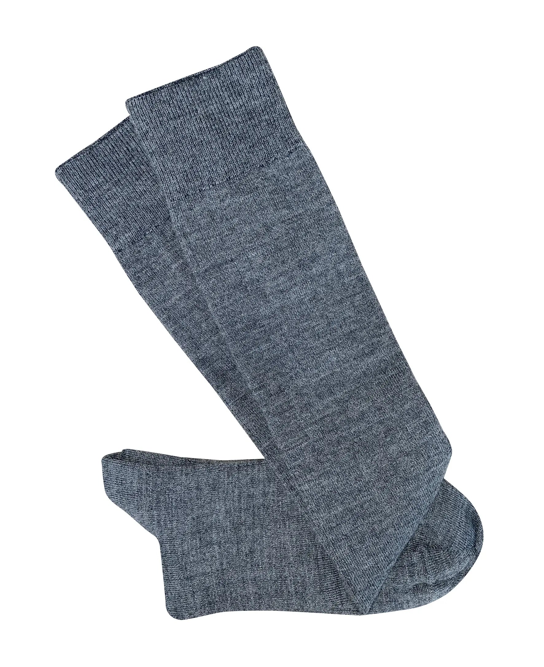 Merino Knee High Socks - Tightology socks Tightology Long Rib Grey 