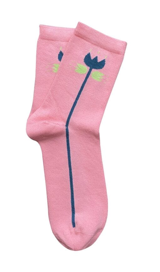 Fun Cotton Aussie Made Socks - Tightology socks Tightology Pink One Size Flower
