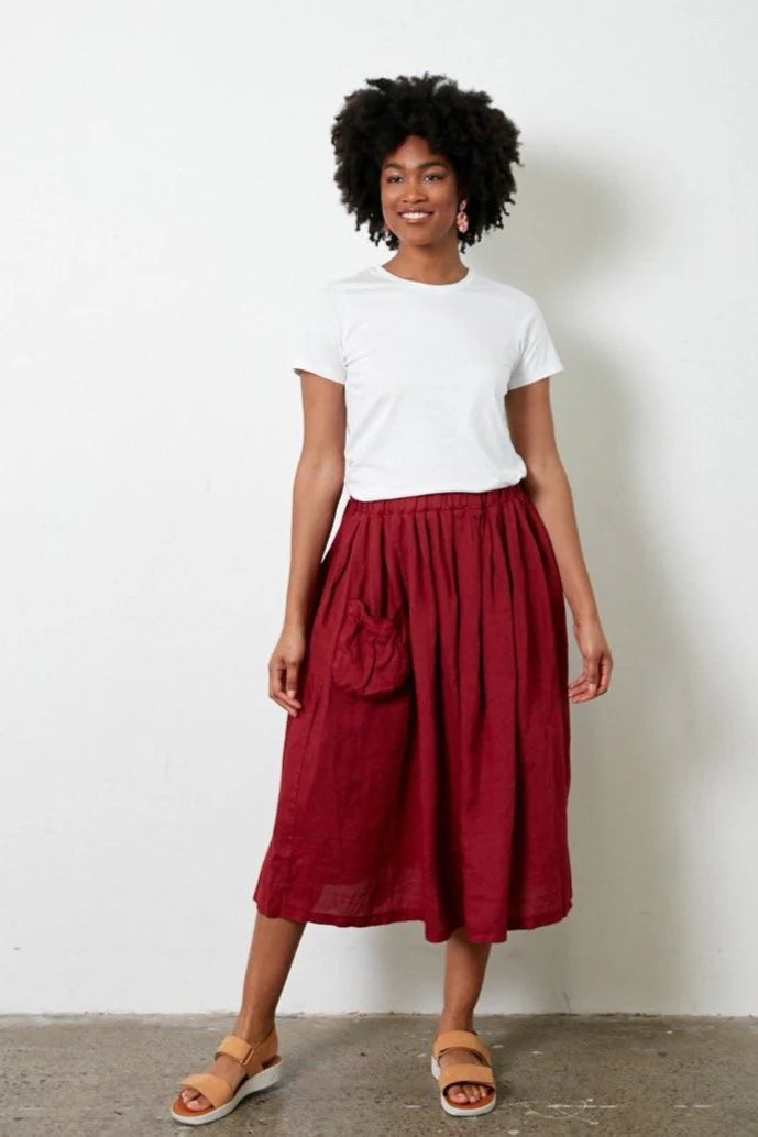 Montaigne Gathered full skirt with front pocket Skirt Etika 