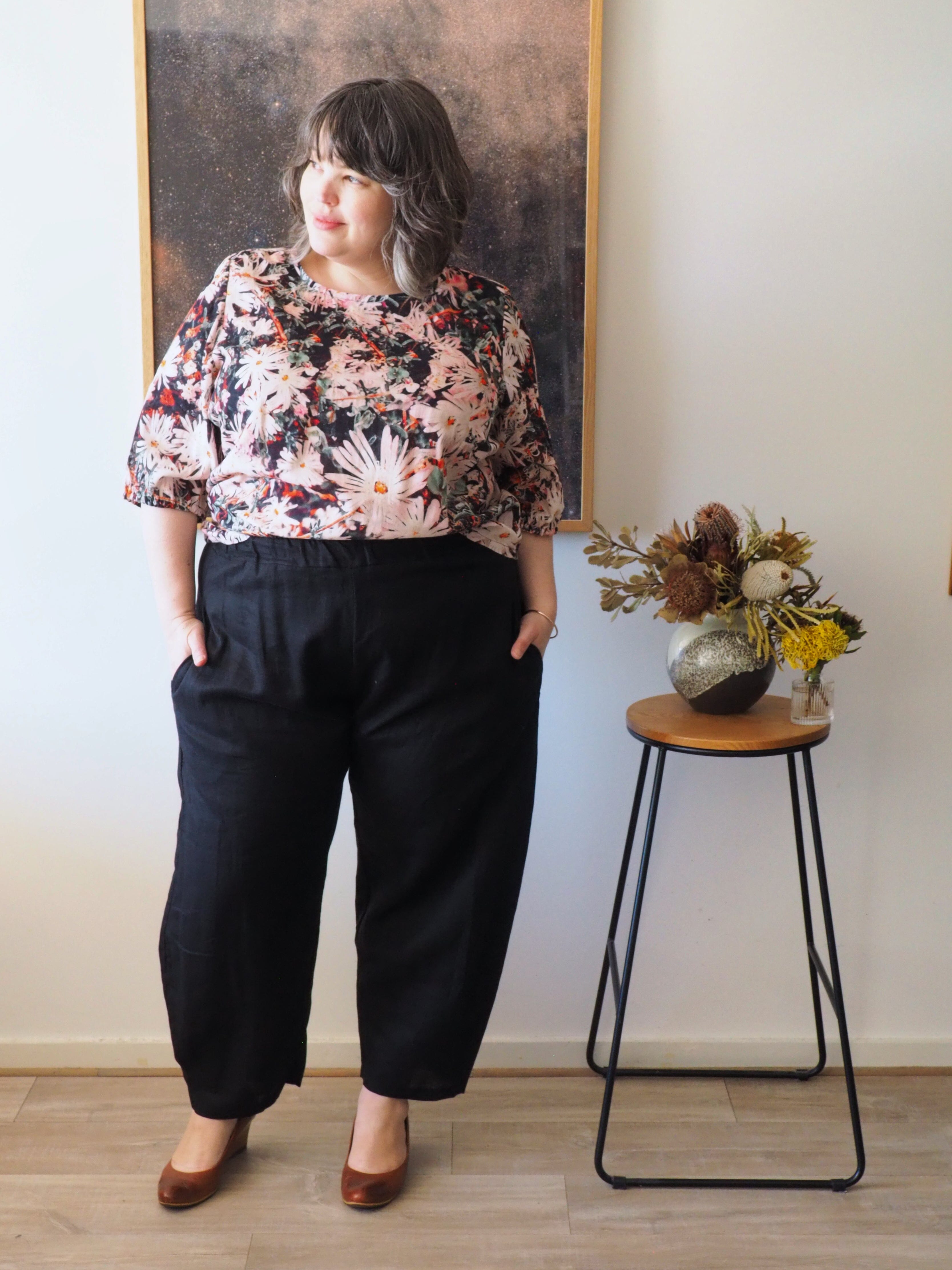 Boss Pant Organic Linen - Black Staple Pants The Spotted Quoll 