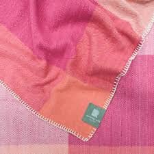 Upcycled Travel Rug Tickled Pink - Waverley Mills Throws Waverly Mills 