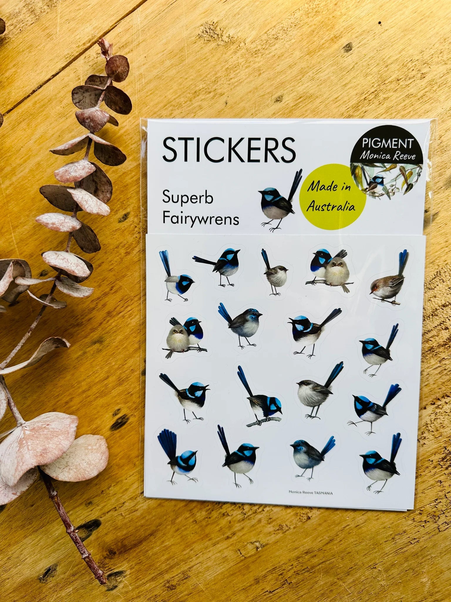 Stickers Sheets PIGMENT by Monica Reeve Decorative Stickers Monica Reeve Superb Fairywrens 