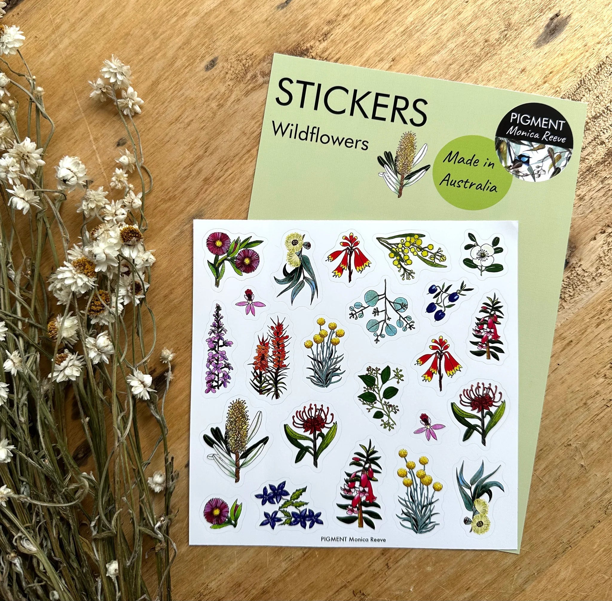 Stickers Sheets PIGMENT by Monica Reeve Decorative Stickers Monica Reeve Tasmanian Wildflowers 