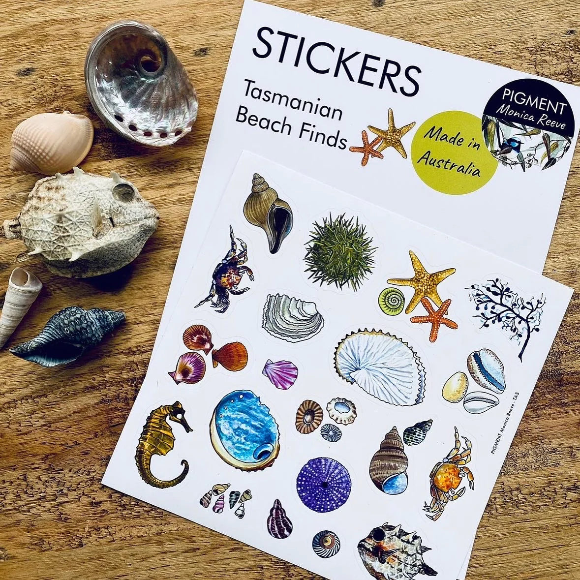 Stickers Sheets PIGMENT by Monica Reeve Decorative Stickers Monica Reeve Tasmanian Beach Finds 