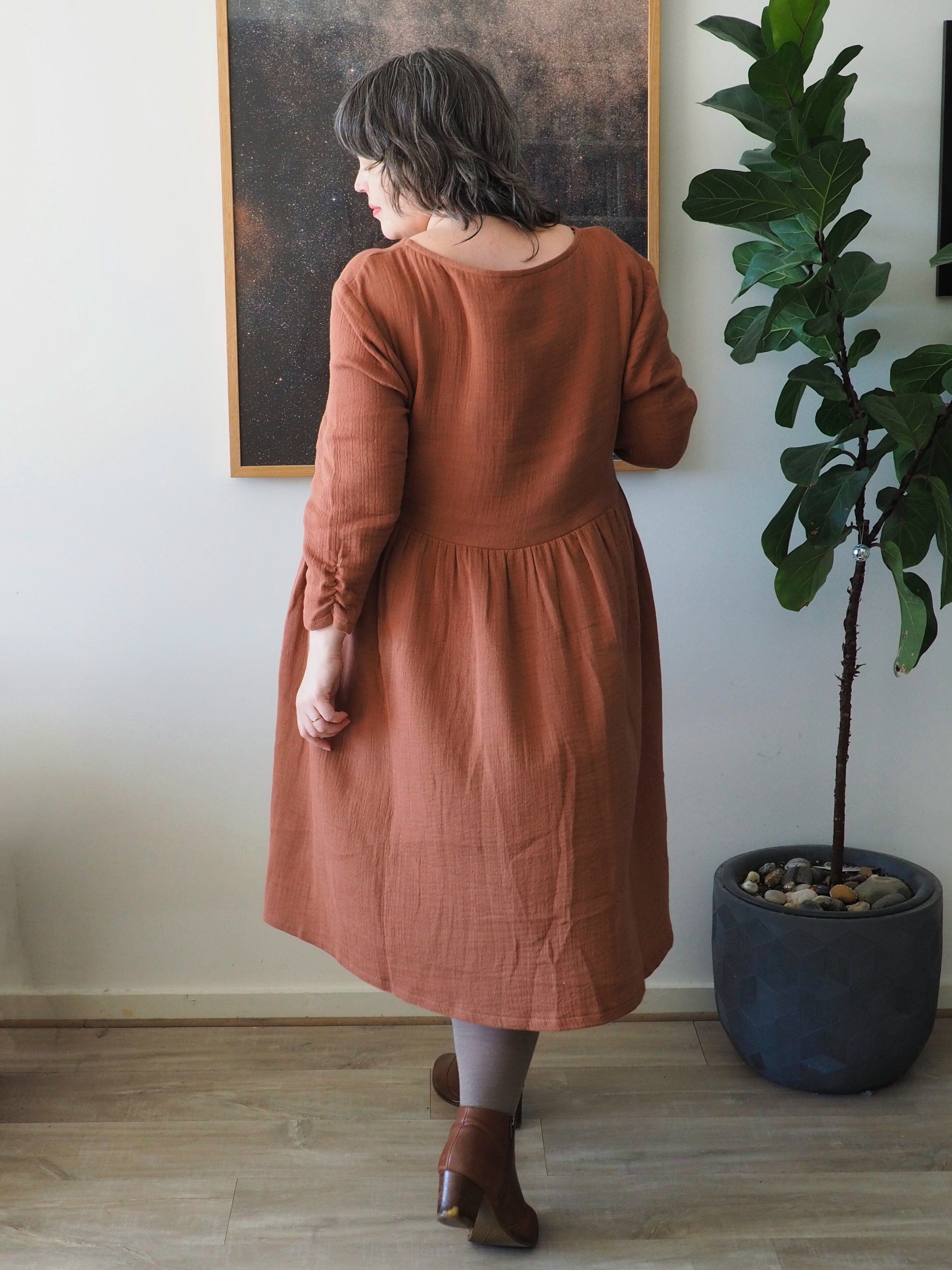 Peasant Dress Organic Cotton QUAD Muslin - Spice Lounge Dresses The Spotted Quoll 