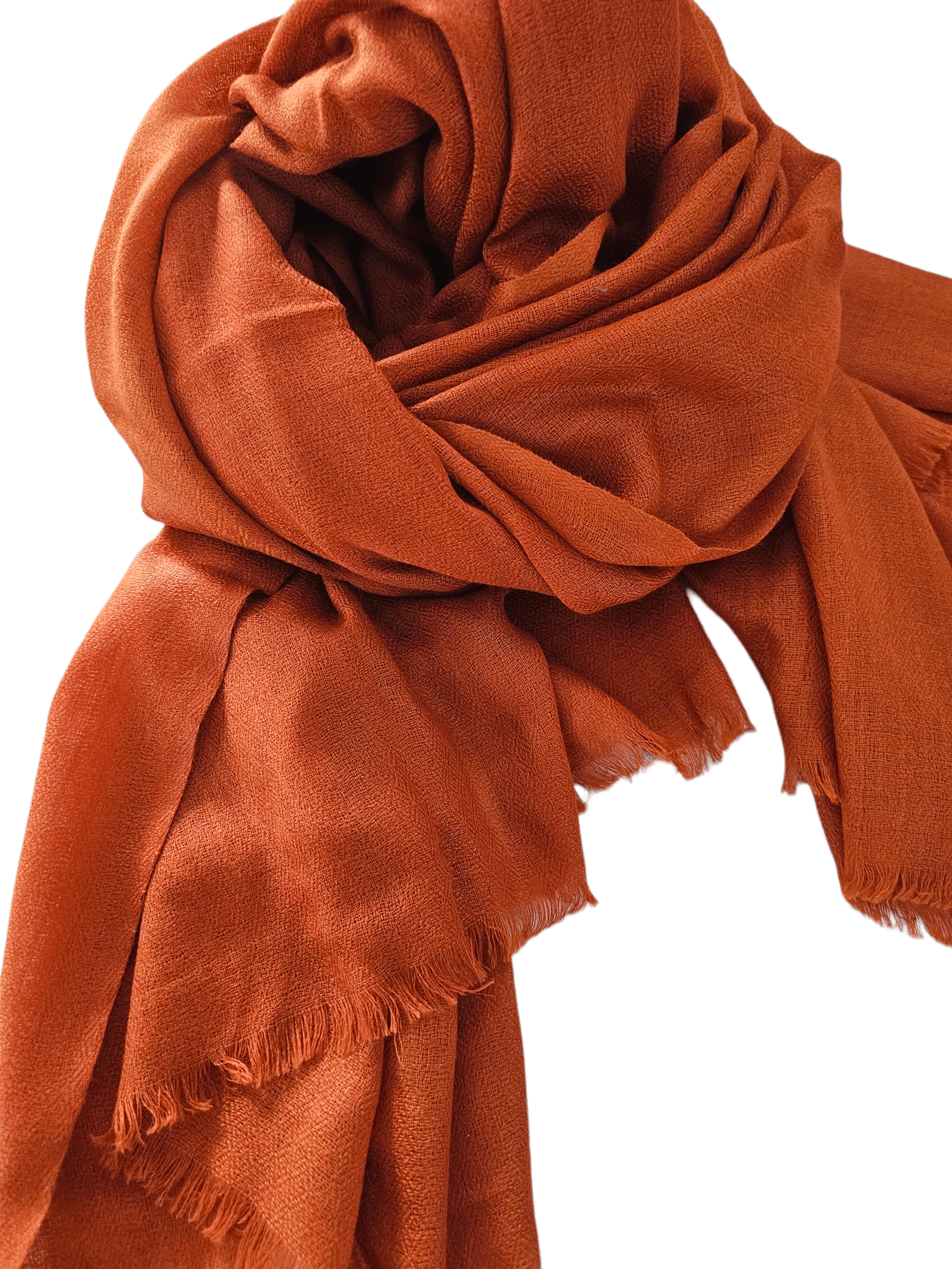 Organic Cashmere Pashmina Scarf The Spotted Quoll Burnt Ochre 