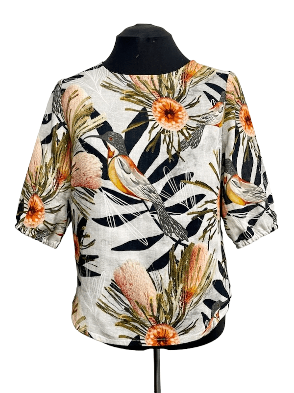 Lady Jane Bishops Sleeve Blouse - Summer Bouquet top The Spotted Quoll 
