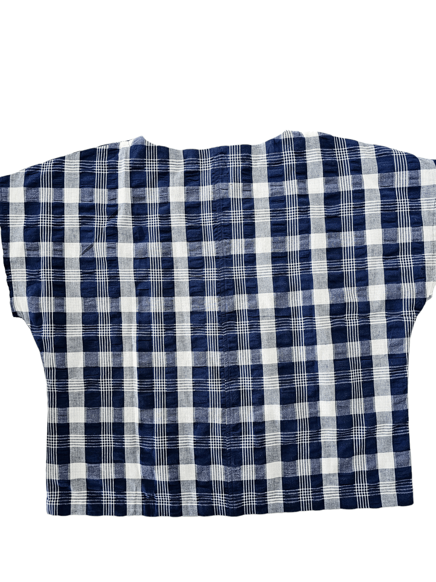 Organic Seersucker Shell Top - Madras check Shirts & Tops The Spotted Quoll 