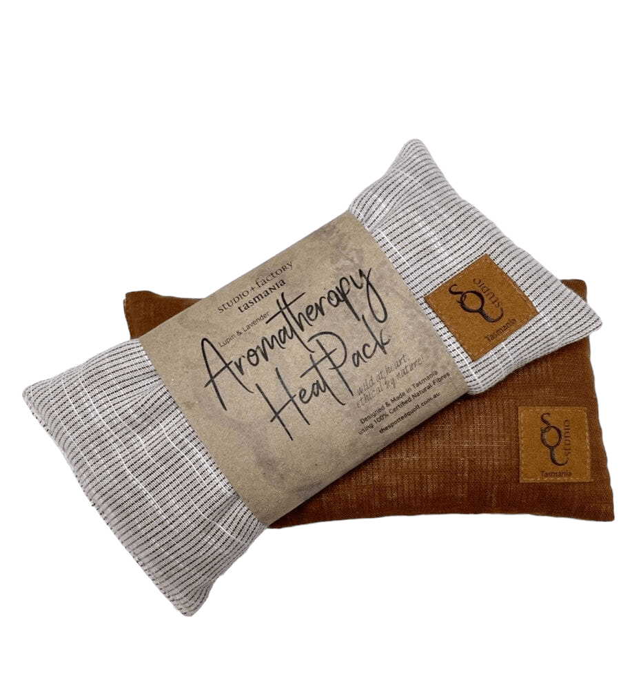 Aromatherapy Heat/Cold pack - Lupin & Lavender Heating Pads The Spotted Quoll Double Trouble Hessian Fleck / Tan 