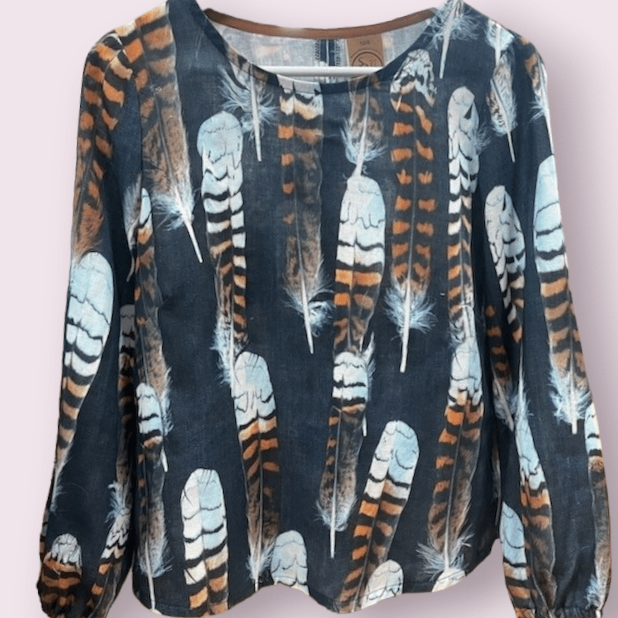 Lady Jane Organic Cotton DM Blouse - Kookaburra Feather top The Spotted Quoll 