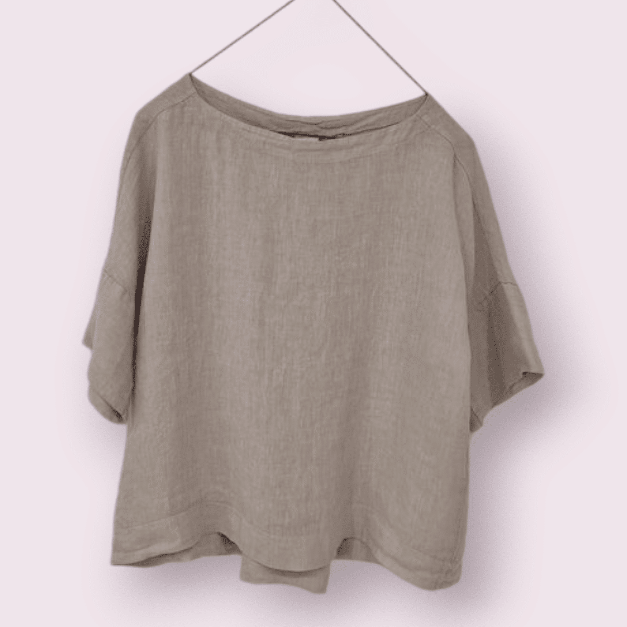 Montaigne Linen Pleat Top Top Etika Natural 1 