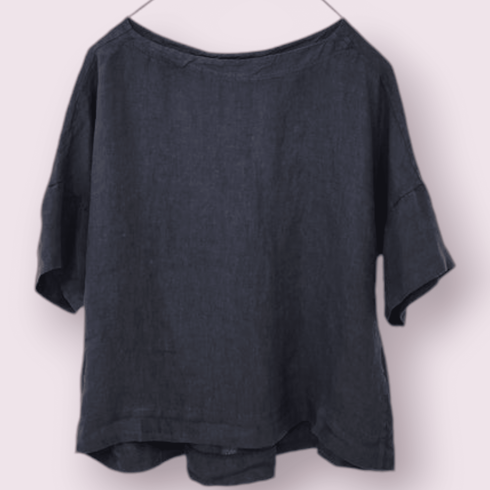 Montaigne Linen Pleat Top Top Etika French Navy 1 